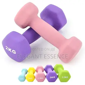 Anti-Slip Hand Weight Hexagon Neoprene Coated Dumbbell 1kg Pair