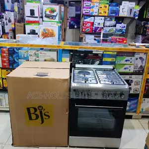 BJS Cooker Inox/Silver 60*60 Gas Cooker - Electric Oven/ Grill