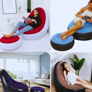 Inflatable Seat With Foot Rest Lounge Chair