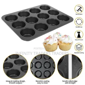 12 Holes Muffin Cupcakes Tray
