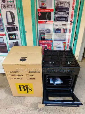 BJS Gas Cooker 60×60 All 4 Gas Burners/ Electric Oven - Bj60604g