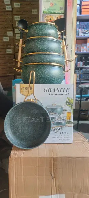 11pcs Non Stick Aluminum Cookware Dishwasher Safe Pots Pans Set-Green