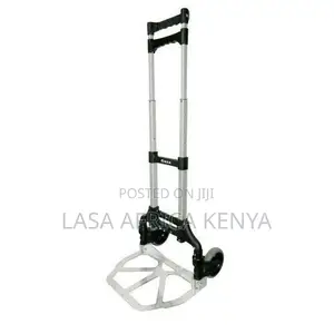 Lasa Aluminum Folding Hand Truck - 68kg Capacity, Silver Black, Ligh
