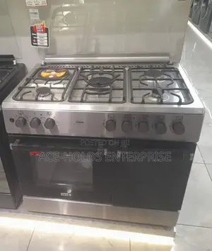 Mika Standing Gas Cooker 90*60 - 4 Gas Pool Jet Burners (1 Wok) + 1e