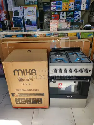 Mika Standing Cooker 3 Gas + 1 Electric Plate - Mst58u31e3 Slem