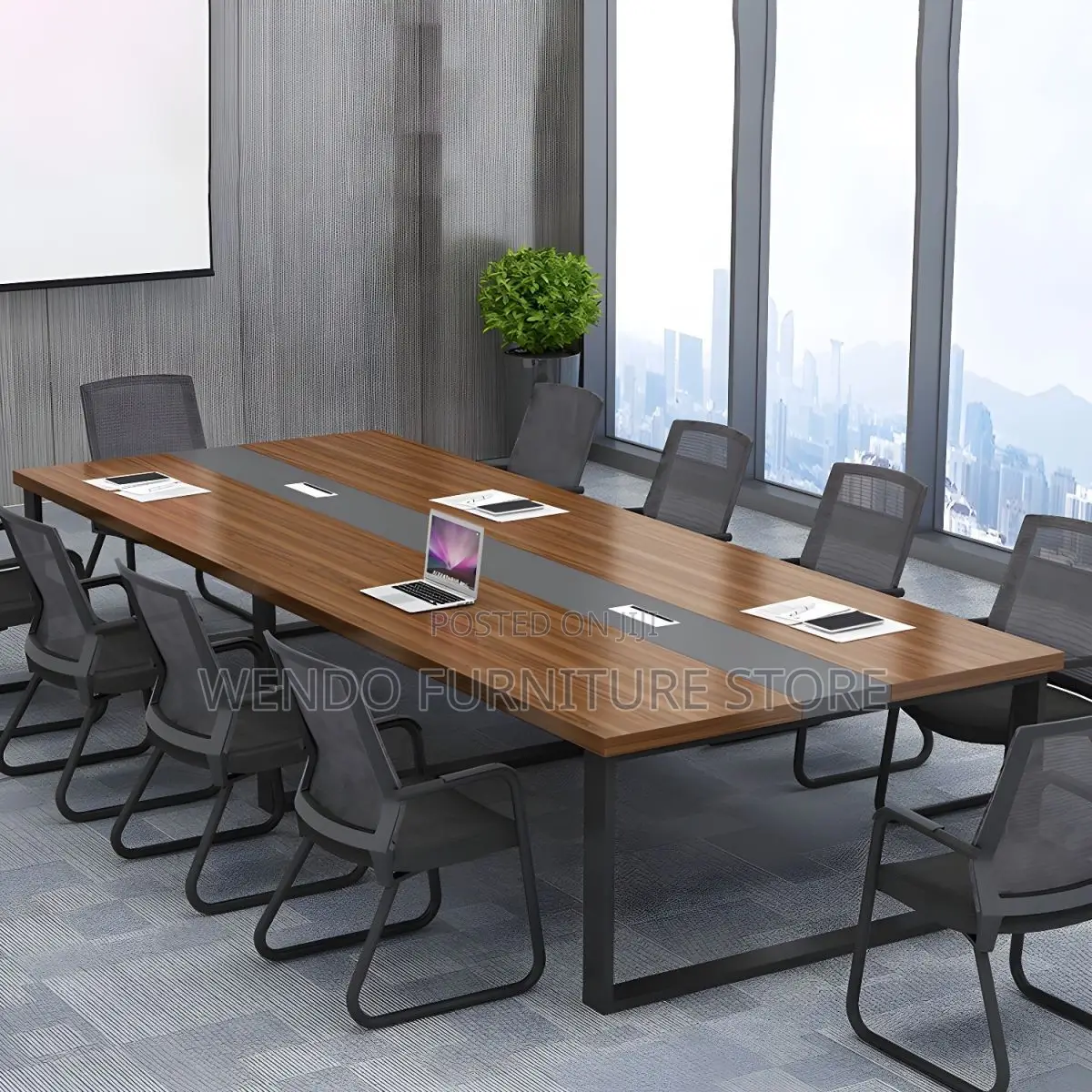 Office Table : Modern 2.4-Meter Executive Boardroom Conference Table
