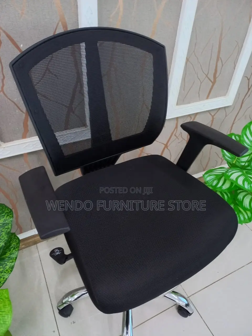 Office Chair : Lorell Drafting Chair With a Black Mesh Back,