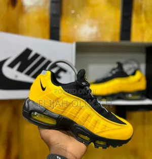 Nike Air Max 95 "Big Bubble" Varsity Maize Black Sneakers.