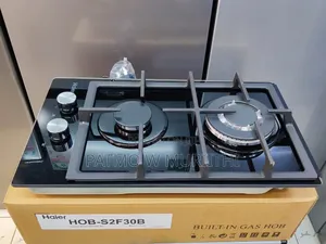 Haier 2-Burner Built-in Cooker – Black Glass (Hob-S2f30bt)