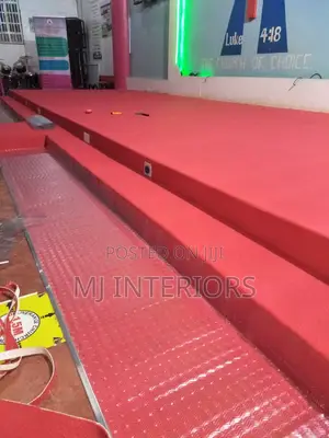 Thick Red Delta Church Carpet for Sanctuary and Altar