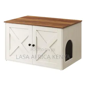 Lasa Wooden Cat Litter Box Cabinet With Tableto.