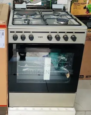 60cmx60cm Von Standing Cooker 3 Gas + 1 Electric Rapid Plate