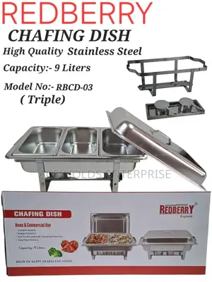 Tripple Redberry Stainless Chafing Dish
Capacity: 9 Litres