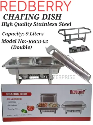 9 Litres Stailess Steel Double Redberry Chafing Dish