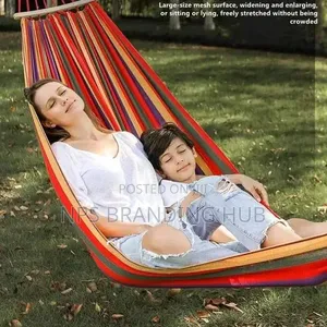 Stripped Outdoor Hammock Heavy Load Bearing Can Hold 2 People. Cn