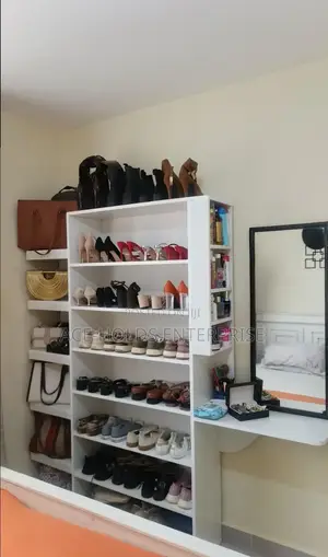 6fts by 5fts Executive Wooden Shoe Rack With Make-Up Compartment