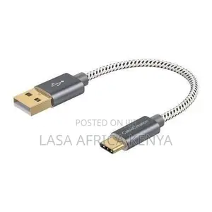 Lasa Usb-c To Usb-a Cable 3a Fast Charge 15cm Grey