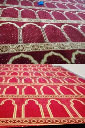 Elegant Red Mosque Carpet for Masjid