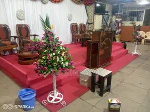 Thick Red Delta Carpet for Church Hall Installation