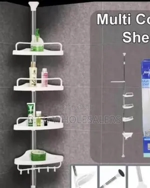 Telescopic 4-Tier Multi-Corner Storage Shelf