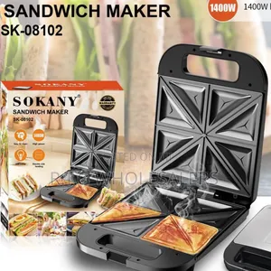 Sokany 4 Slice Sandwich Maker 1200w Non-Stick
