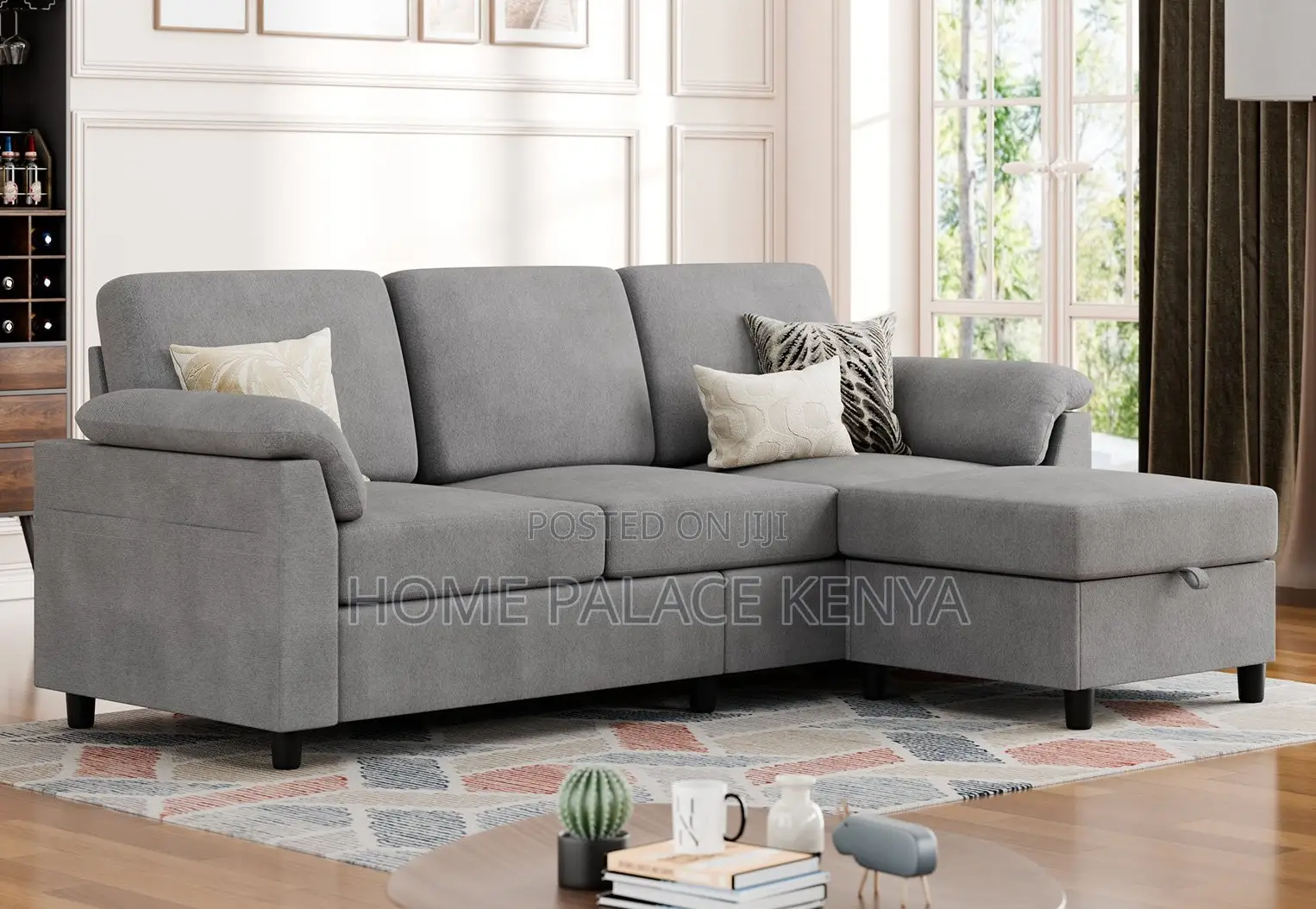 Home Sofa: 3 Seater Cloud Couch With Ottoman