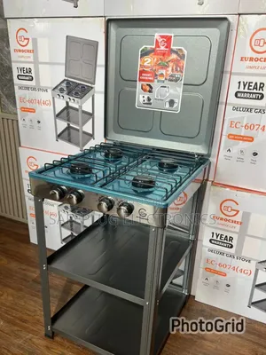 4 Burner Eurochef Gas Cooker With Storage Shelves