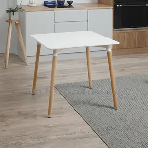 Space-Saving Square Marble Dining Table