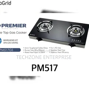 Premier Pm 517 Tempered Glass Two Burner Cooker 