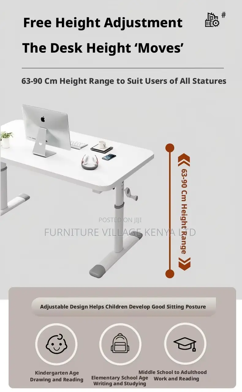 Modern Manual Adjustable White Training Table