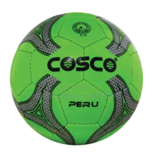 Cosco Peru Size 5 Football in a Vibrant Lime Green and Gray Colorway