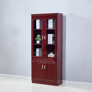 Wooden Cabinet : 2-Door Mahogany Finish Office Filing Cabinet
