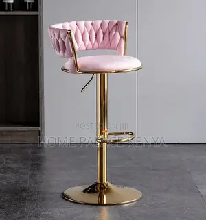 Adjustable Stool: Luxury Velvet Bar Stool