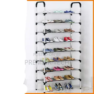 *8 Layer Show Rack In Black Joints Option