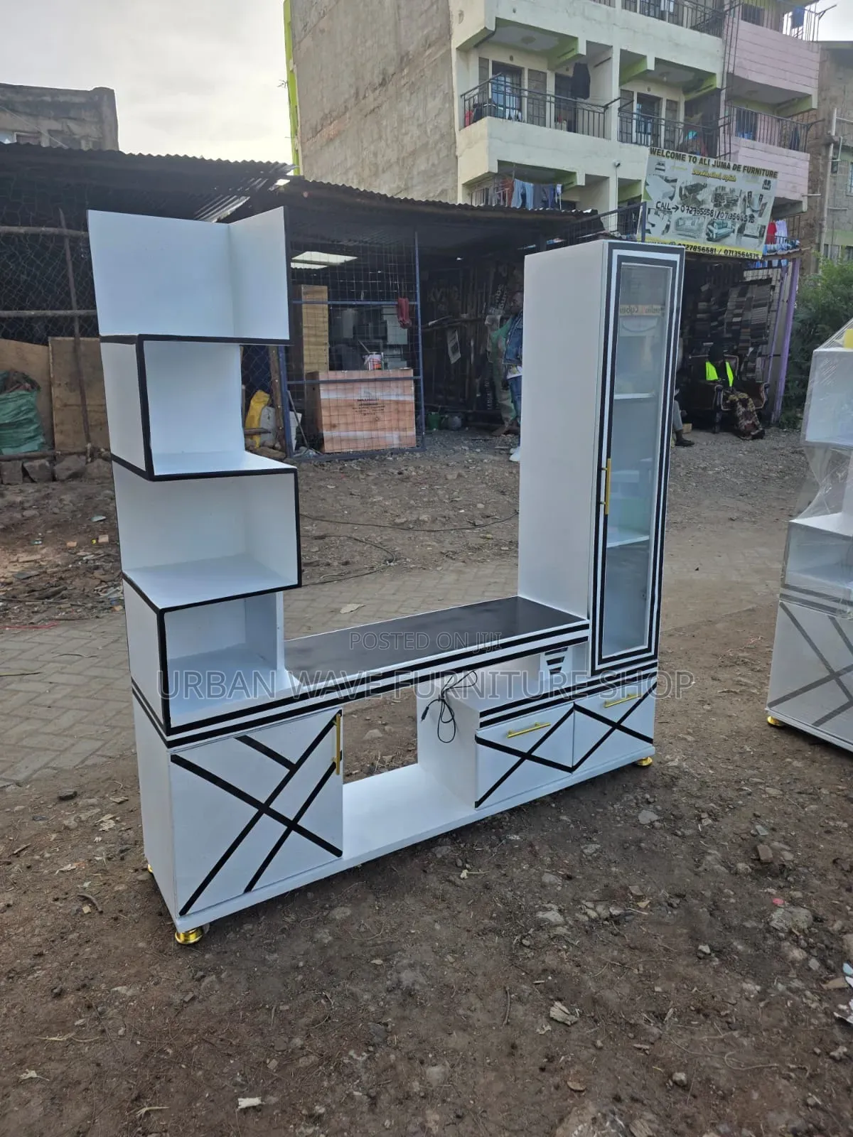Tv Stand With Flowers Decor