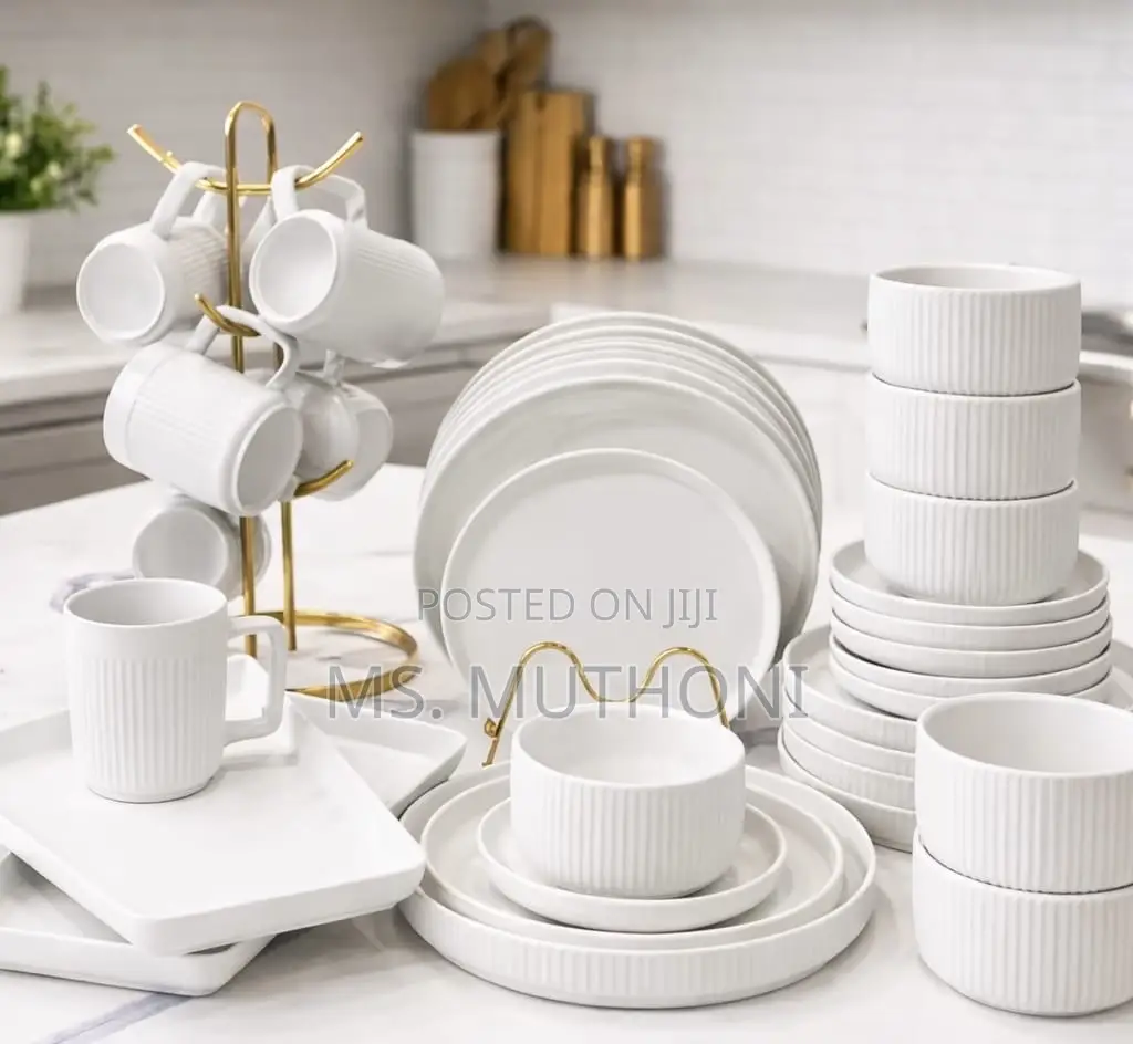 Lixe White East 32pcs Matte Finish Dinner Set