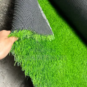 Water Resistant Porous Outdoor Rugs Artificial Soft Turf Grass Carpets