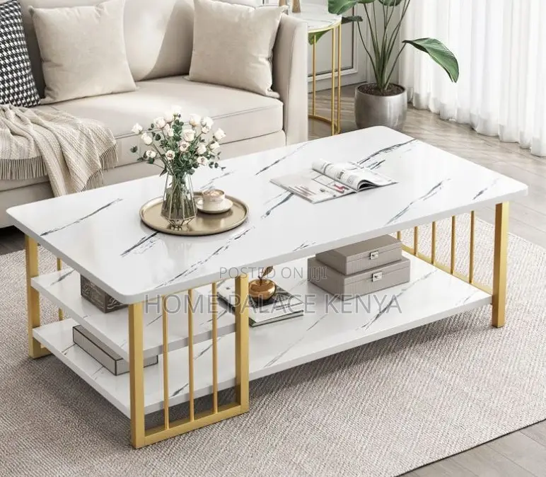 Household Table: Simple Coffee Table With Double Layer Design