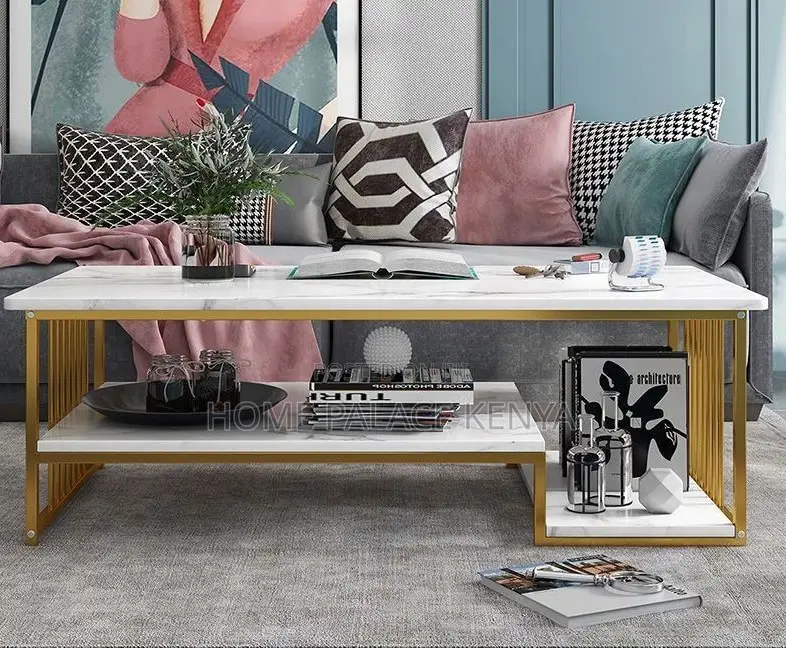 Household Table: Simple Coffee Table With Double Layer Design