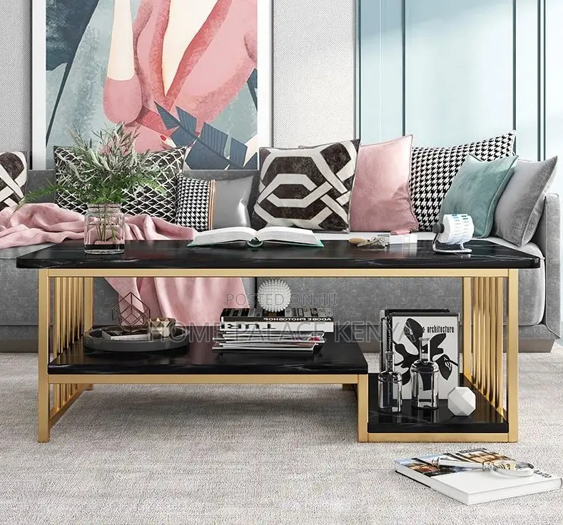 Household Table: Simple Coffee Table With Double Layer Design