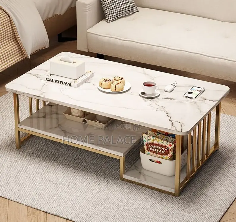 Household Table: Simple Coffee Table With Double Layer Design