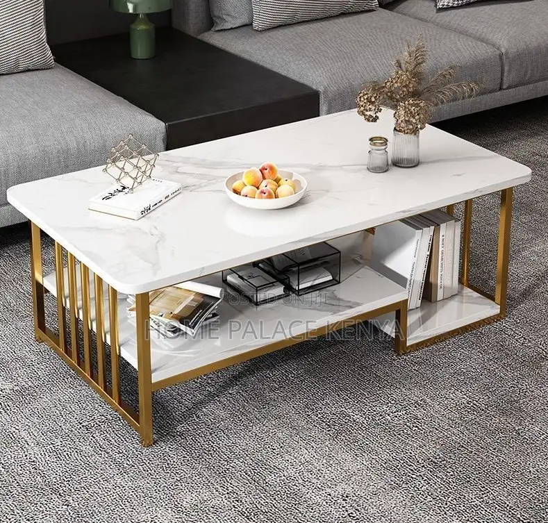 Household Table: Simple Coffee Table With Double Layer Design