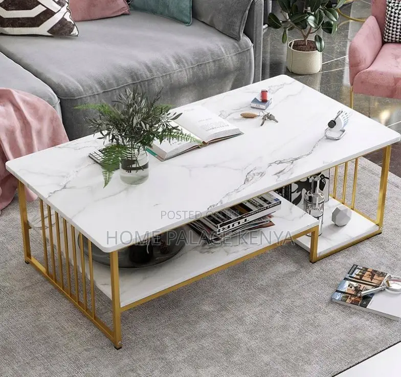 Household Table: Simple Coffee Table With Double Layer Design