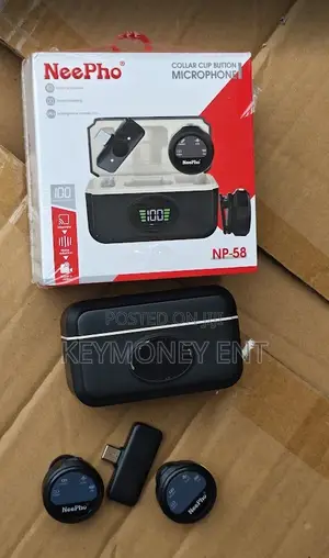 Neepho Collar Clip Button Wireless Microphone