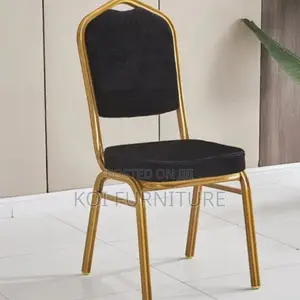 Office Chair : Red And Gold Banquet Chair With A Patterned Seat