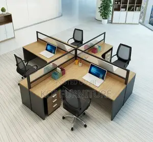 Office Workstation : K91k 4-way Curved Office Workstation