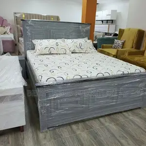 Modern Grey Hardwood Bed (5by6)