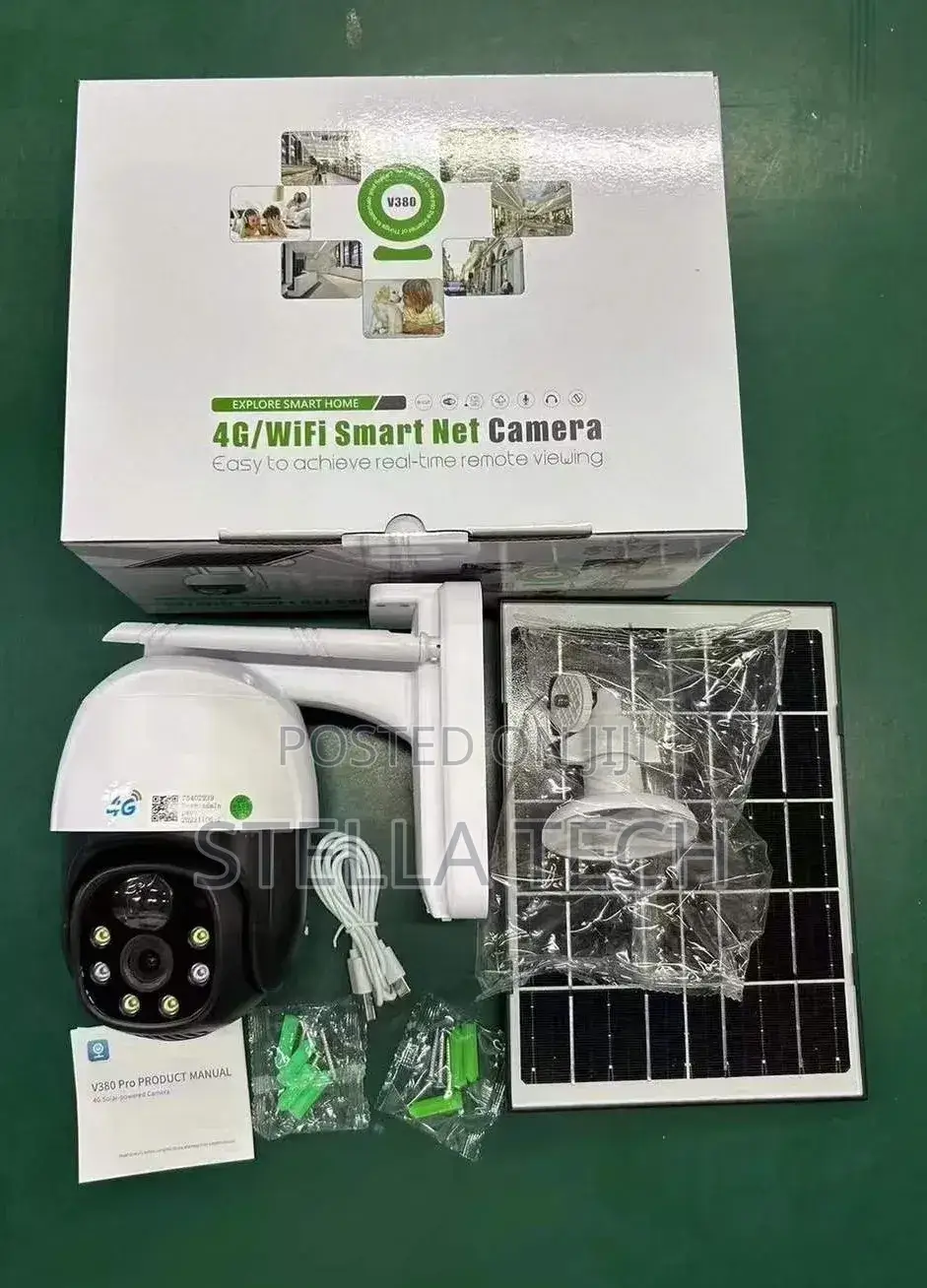 4g Single Lens V380 Solar Powered PTZ Camera