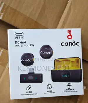 Candc 2-in-1 Wireless Microphone for iPhone Android 2 Mics + Receiver