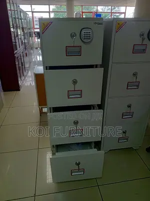 Safe Cabinet : White Diplomat 4-drawer Fireproof Safe Cabinet